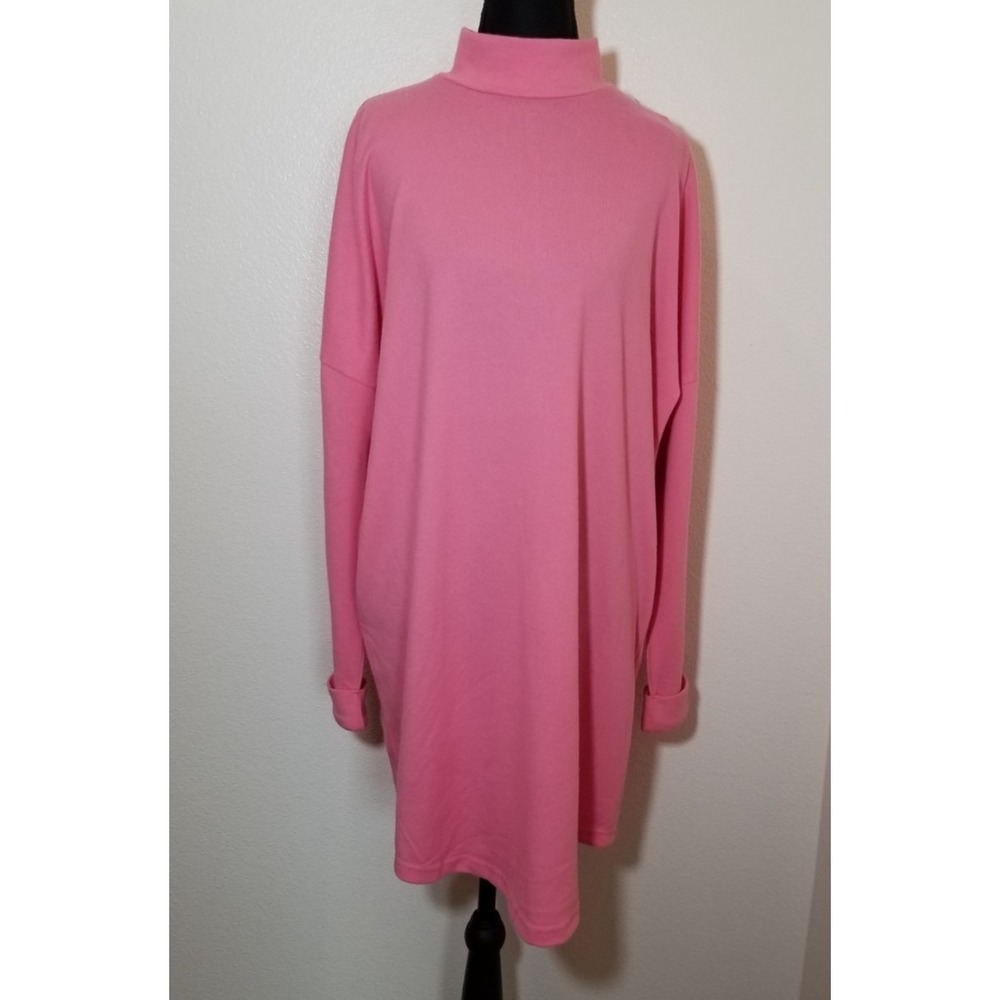 Noisy May Womens Medium Long Sleeve Mock Neck Dress Retro Preppy Minimalist NWT